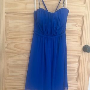 Elegant Blue Semiformal Mini Dress